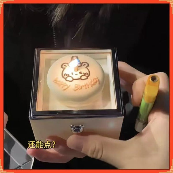Bear Cake Surprise Rotating Ring Gift Box