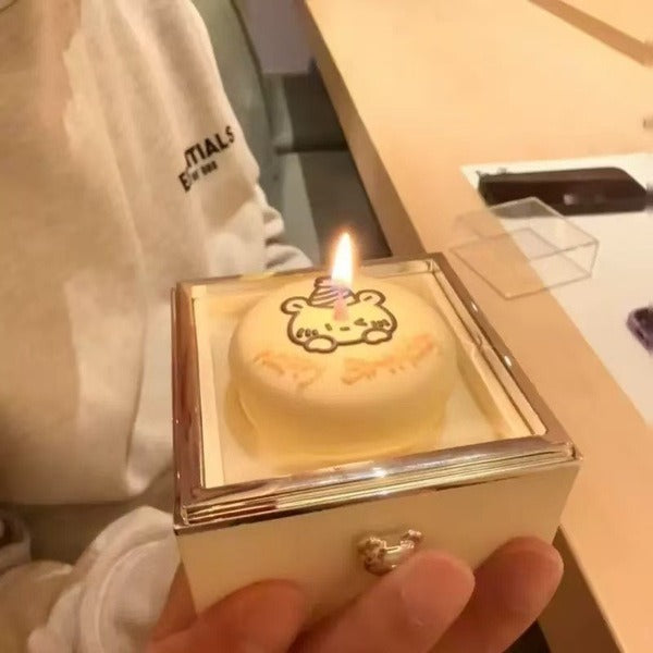 Bear Cake Surprise Rotating Ring Gift Box