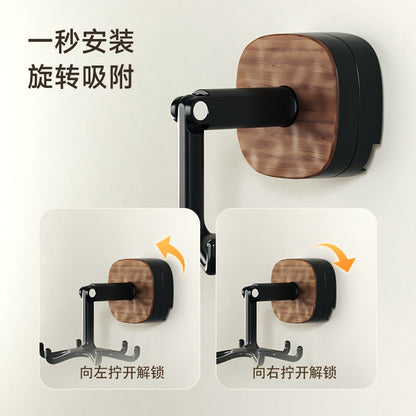 Suction Cup Rotating Six-Claw Hook Wall-Mounted Shelf