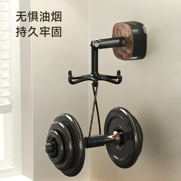 Suction Cup Rotating Six-Claw Hook Wall-Mounted Shelf
